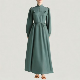 Classic Victorian style women's long-sleeved dress