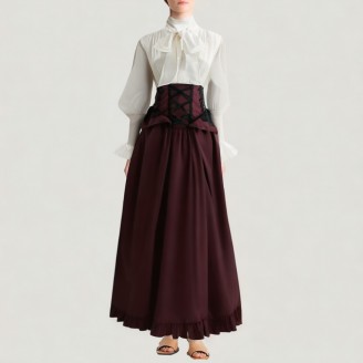 Victorian style women's two-piece ball gown