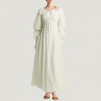 Sexy lace belted long dress