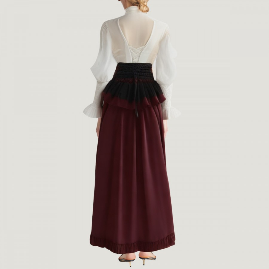 Victorian style women's two-piece ball gown
