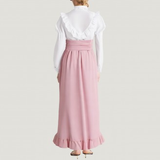 Pure and Fresh Color-Block Women's Maxi Dress