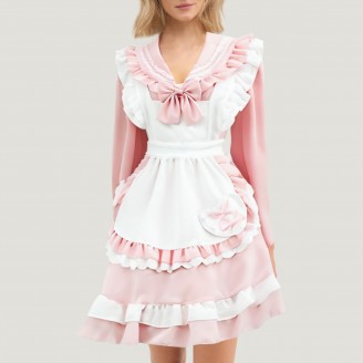 Cute Sailor Lolita Maid Long-Sleeved Set