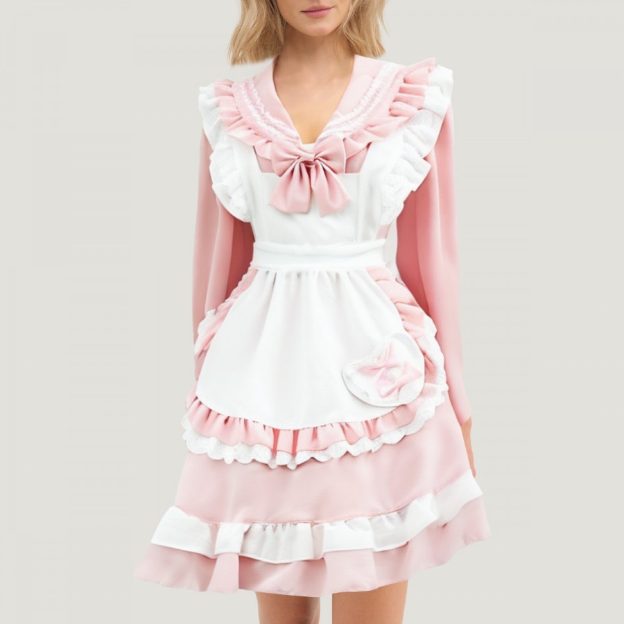 Cute Sailor Lolita Maid Long-Sleeved Set