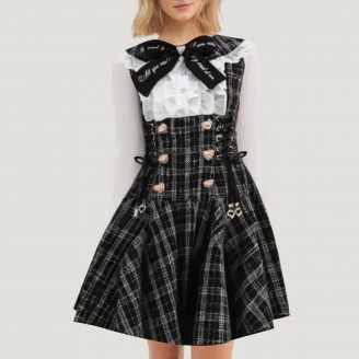 Japanese style Gothic Lolita ruffled dress set