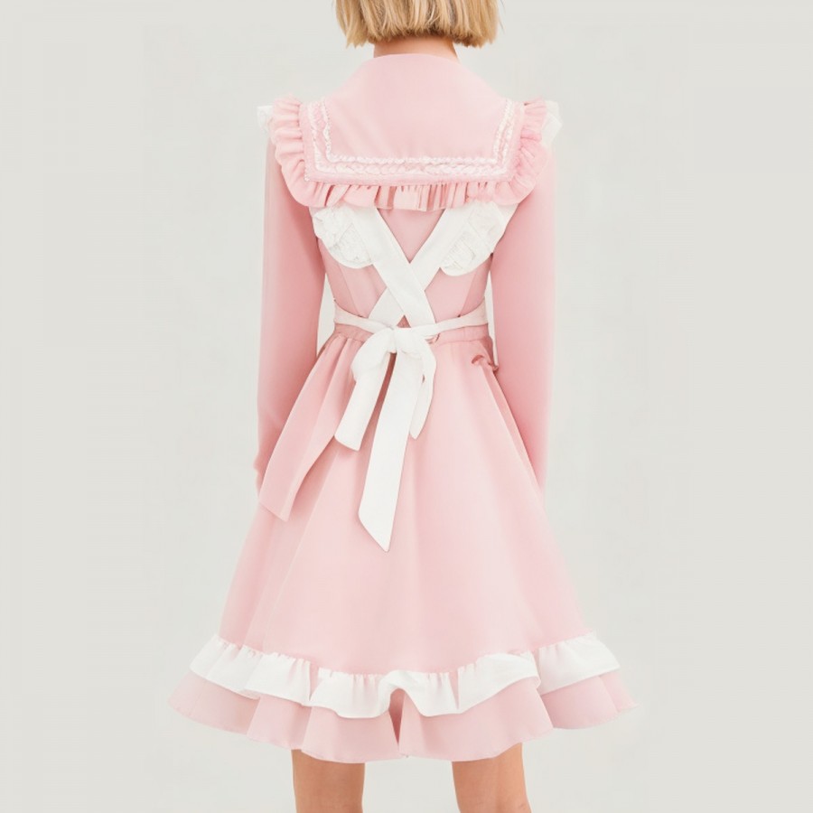 Cute Sailor Lolita Maid Long-Sleeved Set