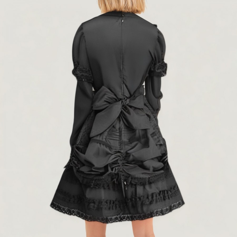 Black Gothic Lolita Multi-Layer Dress