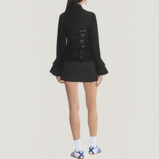 Victorian retro gothic ruffled women's blouse