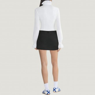 Victorian lace ruffled high-neck Lolita shirt