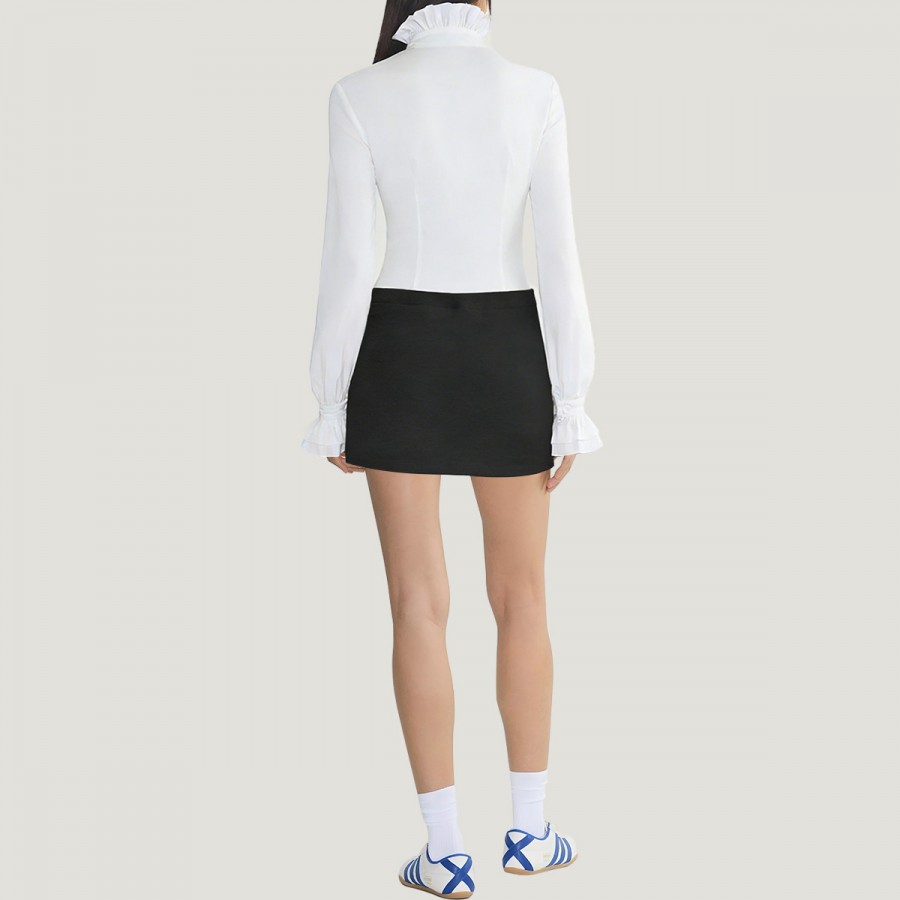 Victorian lace ruffled high-neck Lolita shirt