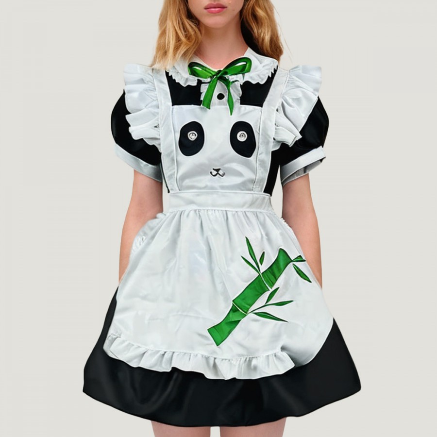 Panda Lolita Maid Bubble Skirt