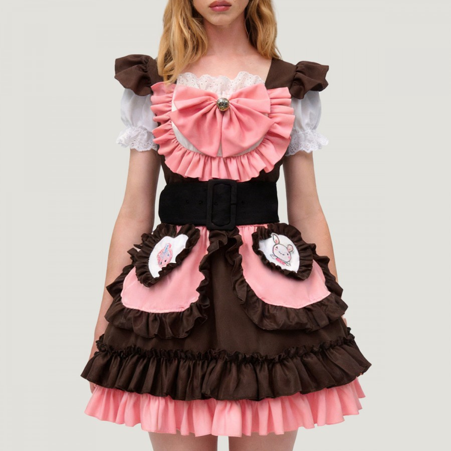 Sweet and cute Lolita maid dress
