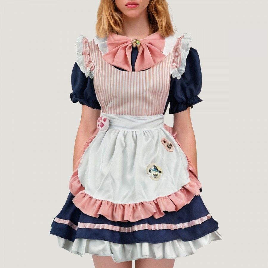 Black Lolita Maid Cosplay Outfit
