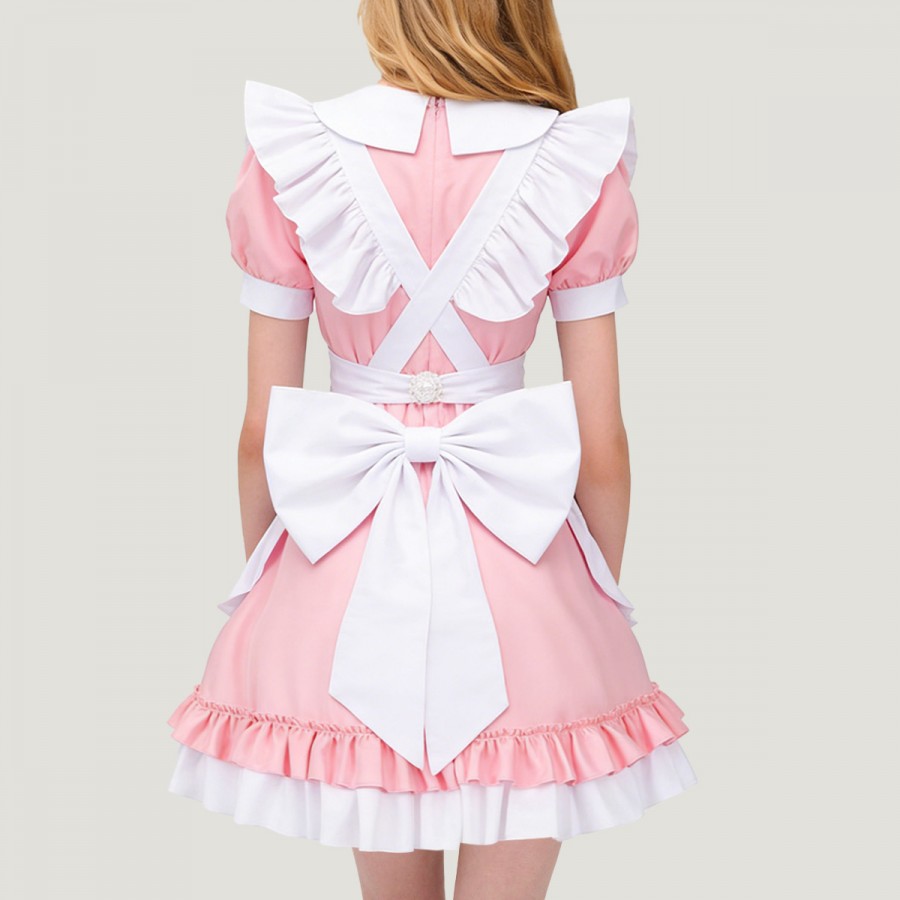 Sweet and cute anime-style French maid outfit for ladies