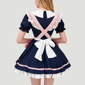 Black Lolita Maid Cosplay Outfit