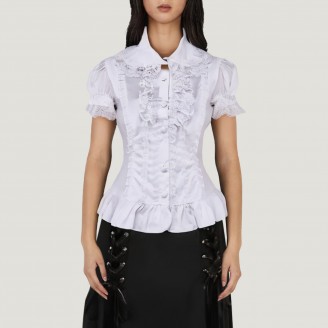 Lace Ruffled Lolita Short-Sleeve Shirt