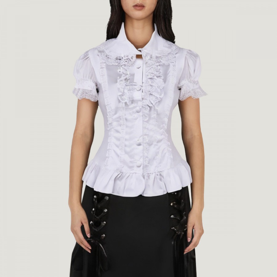 Lace Ruffled Lolita Short-Sleeve Shirt