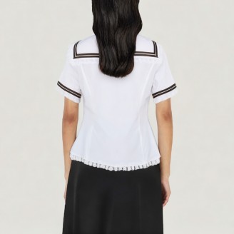 Ruffled bow Lolita short-sleeved shirt