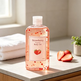 Long-Lasting Fragrance Shower Oil with Natural Strawberry