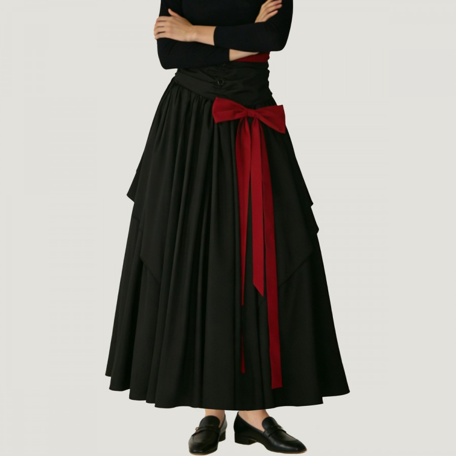 Renaissance-Medieval Pirate Style Women's Midi Skirt