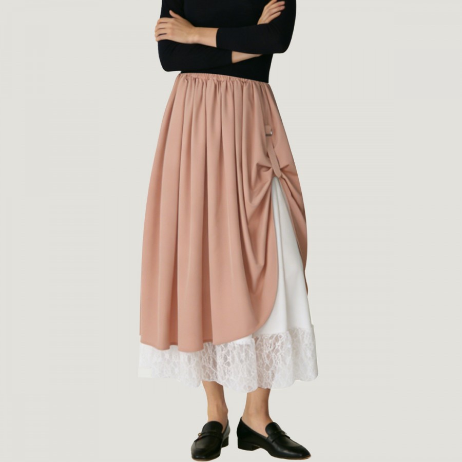 Women's Renaissance Style Double-Layer Long Dress