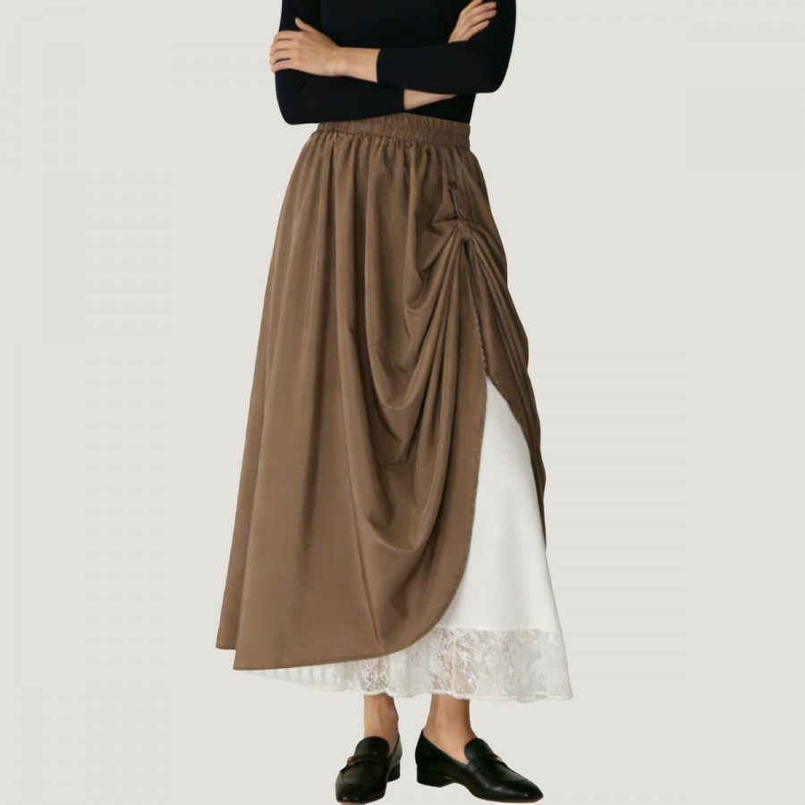Double-layered Victorian Renaissance style skirt