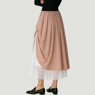 Women's Renaissance Style Double-Layer Long Dress