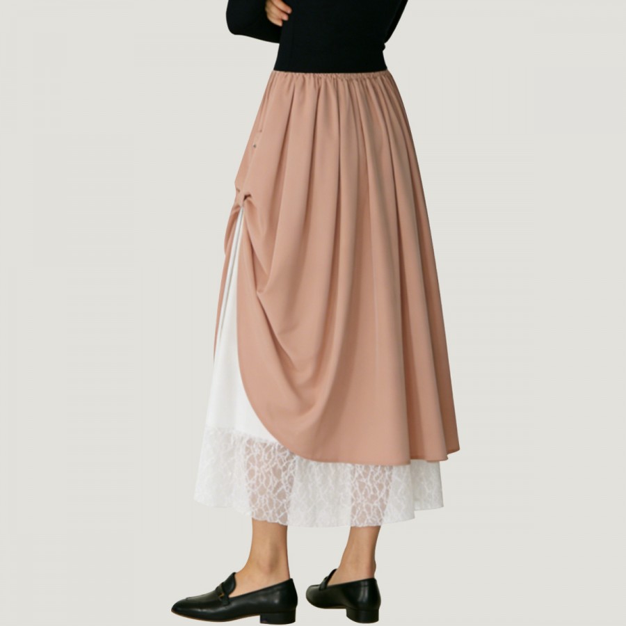 Women's Renaissance Style Double-Layer Long Dress