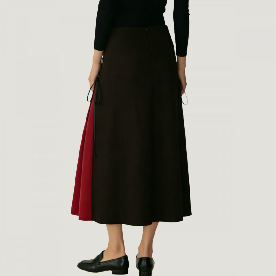Victorian retro high-waisted A-line skirt