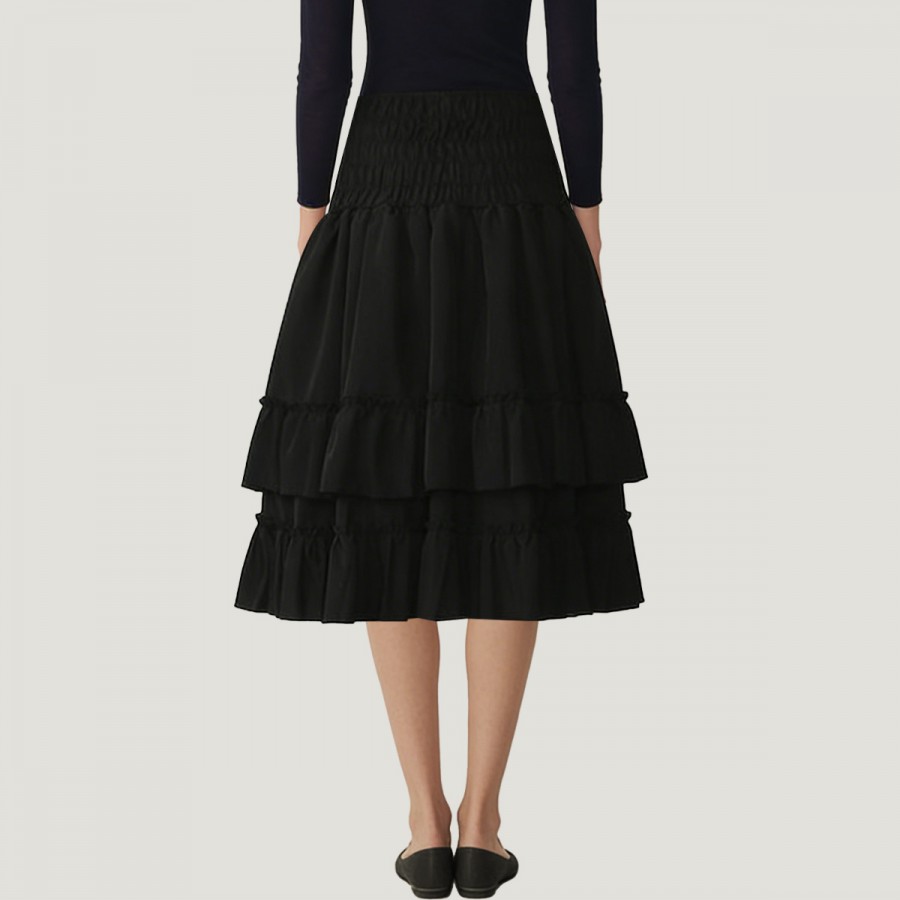 Gothic steampunk high-waisted lace pleated dress