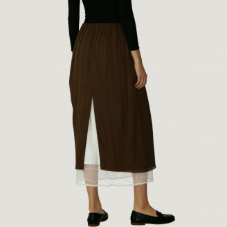 High-end eco-friendly casual puffy knee-length skirt